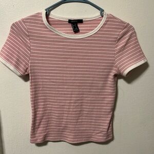 Baby pink and white crop top from forever 21!